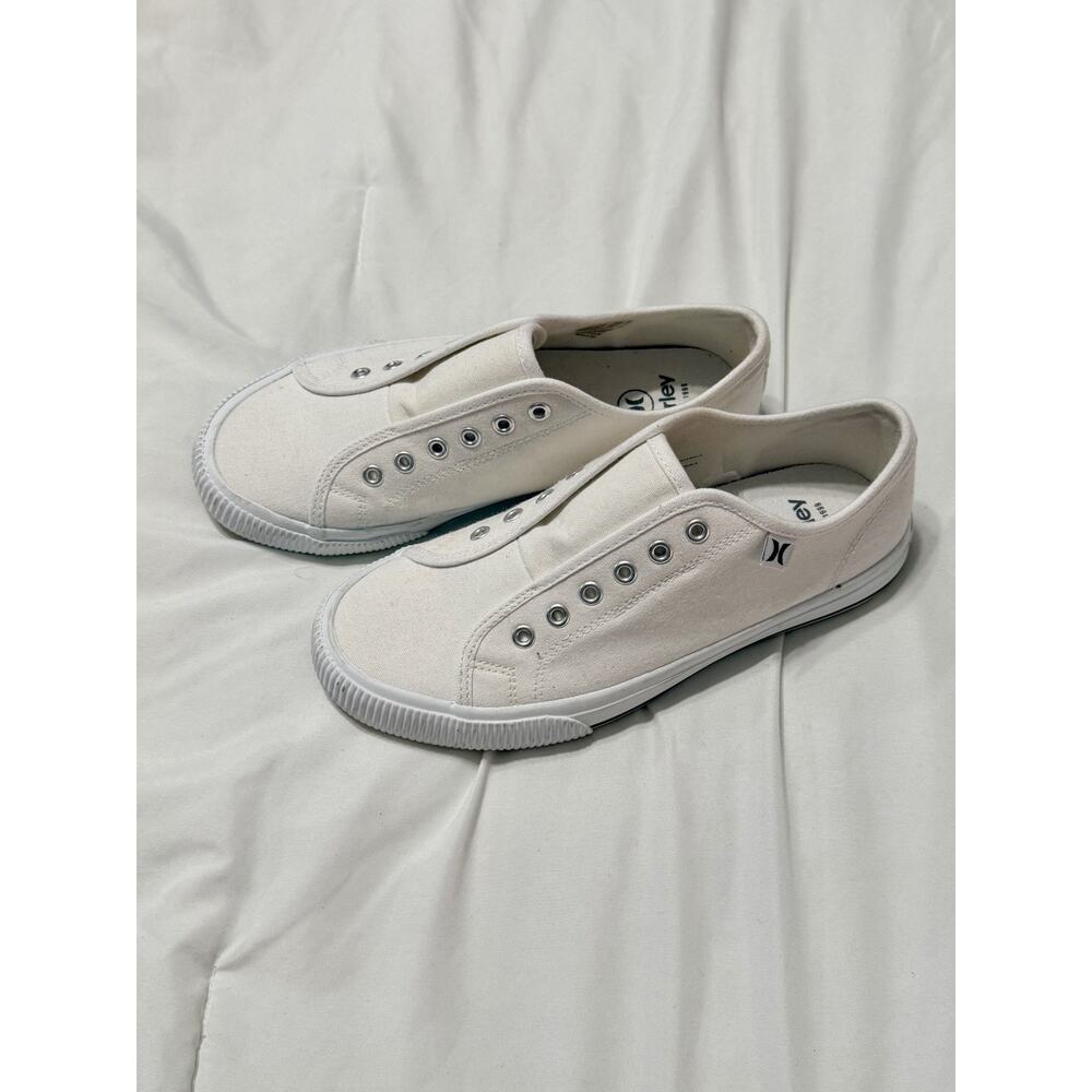 Hurley chloe white slip on sneakers - size 6m